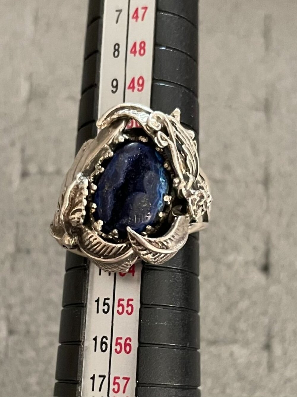 NEW Vintage Sterling Silver Ring Size 6 Handmade Druzy Bob Stringer Signed $295